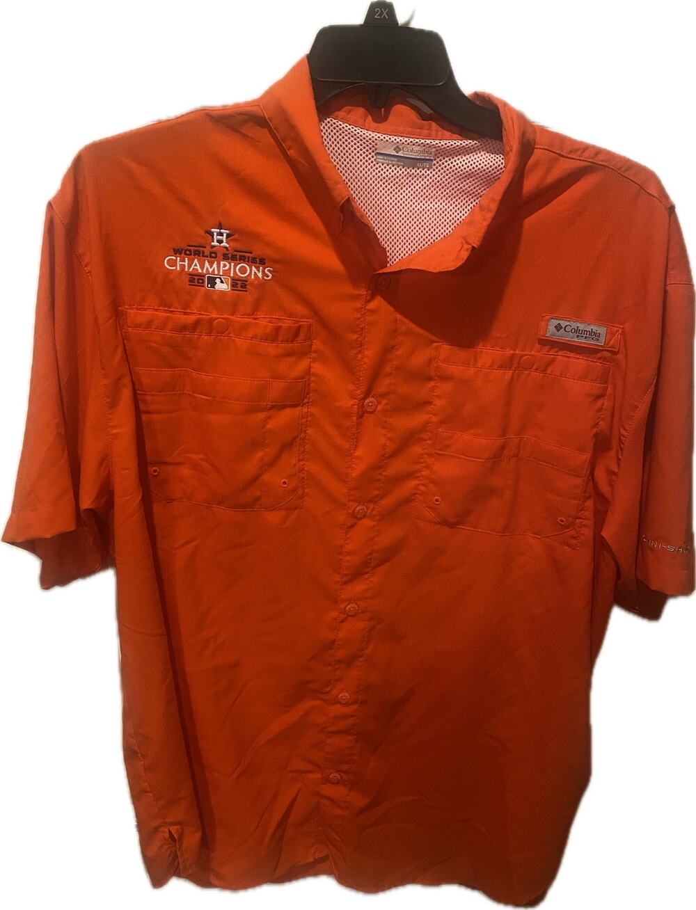 Columbia PFG Houston Astros 2022 World Series Champions Shirt Men’s XL Orange